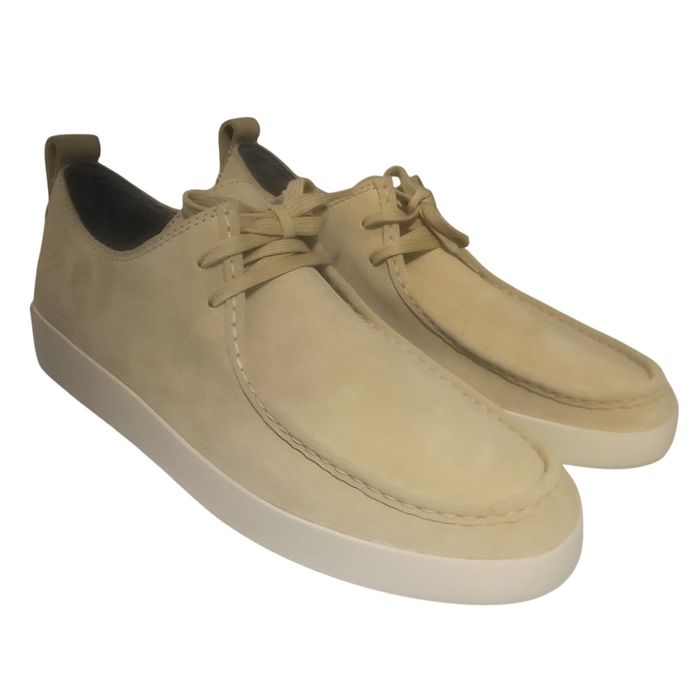 Everlane Mens Court Wallabee Leather Moc Toe Sneakers Beige Sand NIB 12.5